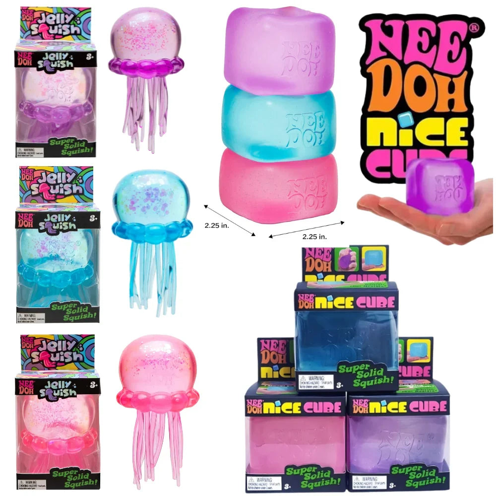 Jellyfish & Cube Squeeze Toy